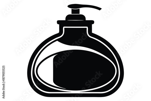 dish soap line art silhouette vector illustration