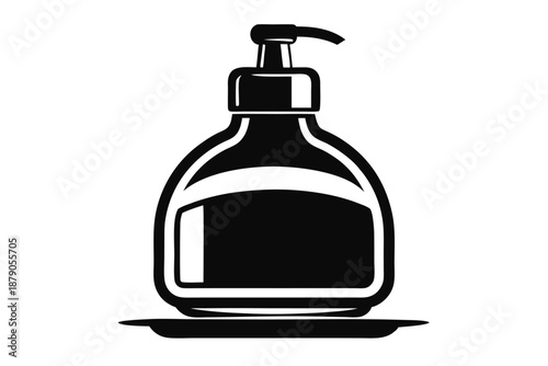 dish soap line art silhouette vector illustration