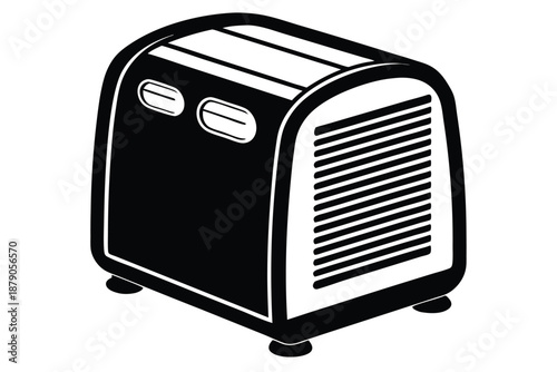 dehumidifier line art silhouette vector illustration