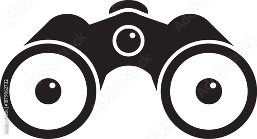 Black and white line of a motorcycle with two large wheels and a circular headlight also transparent background