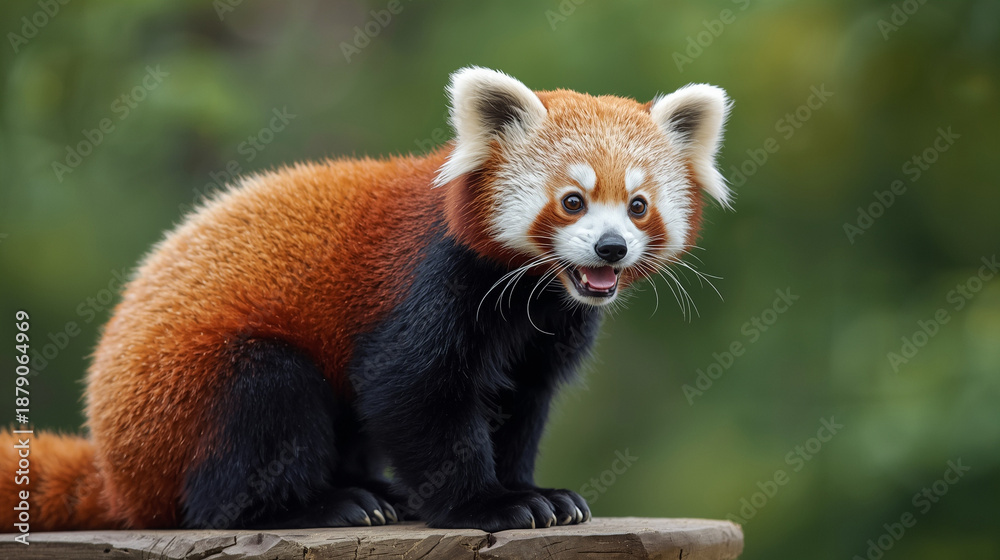 Fototapeta premium red panda in the zoo