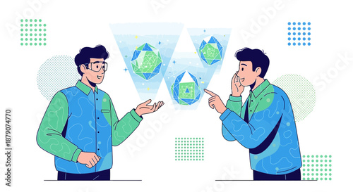 Conceptual data exchange in digital format between developers and its complex network