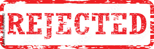 Rejected Rubber Stamp Grunge Denial Vector