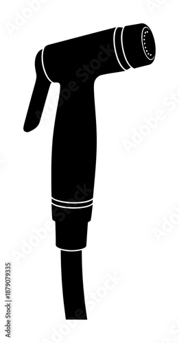 Bidet Sprayer Icon - Minimalist Vector Silhouette