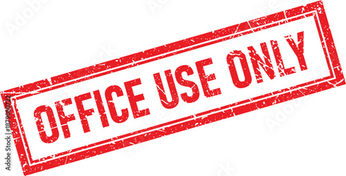 Canvas Print Distressed Office Use Only Text Rectangular Rubber Stamp Impression Isolated on