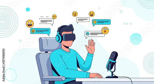 Virtual interaction with immersive experience through online communication and social media