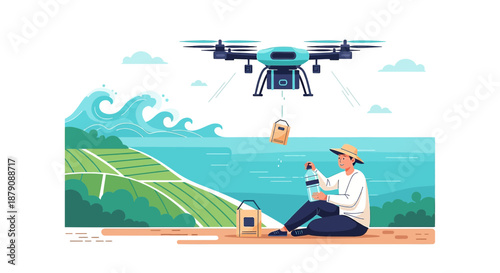 Drone assisted farming with agricultural innovation and technology for efficient cultivation and