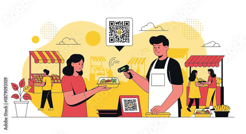 Effortless transactions: Contactless payments at the farmers market with cutting-edge technology