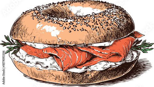 Bagel and Lox Clipart: Vector Art and Illustration for Professional Designs