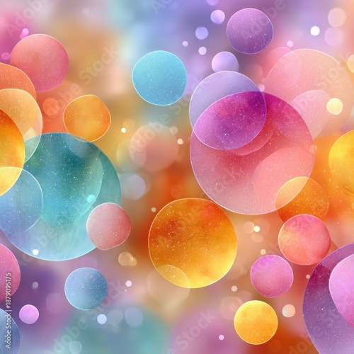 Abstract Colorful Bubbles Background