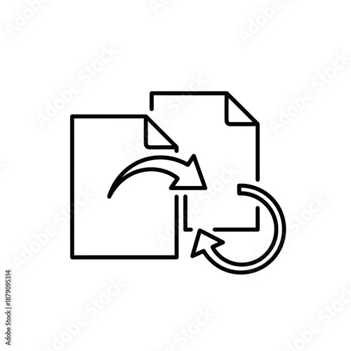 Blue Folder Sharing Icon for Document Exchange and Collaboration