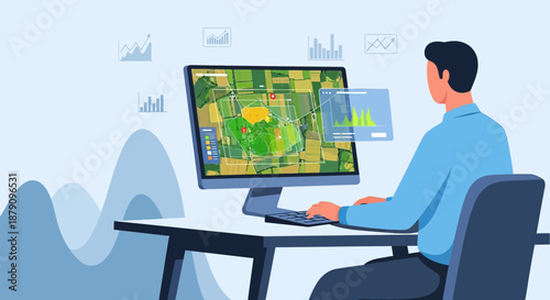 Precision agriculture with geographic data analysis for efficient crop management planning