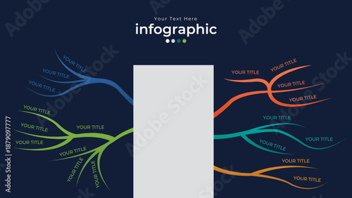 Data Visualization: An abstract infographic graphic, showcasing data in a visually appealing and organized manner, perfect for presentations.
