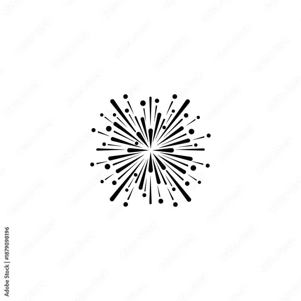Obraz premium Abstract black and white illustration Page Vector explosion effect