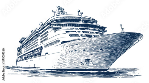 Cruise Ship Rudder Design Concept Vector Art and Illustration
