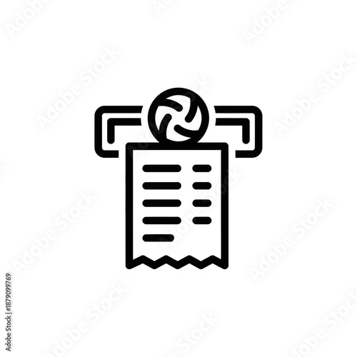 Abstract Modern Icon Representing Ticketing or Event Access with Gear and Circular Design