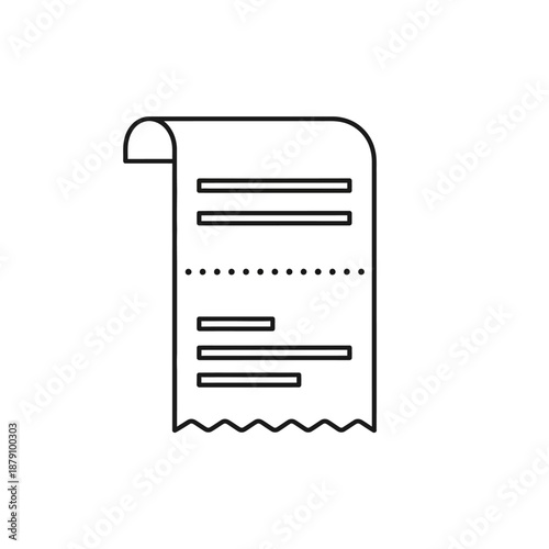 Close-up of a Paper Receipt with Printed Text and QR Code for Transaction Records