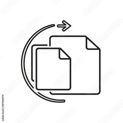 Digital File Transfer Process Illustration for Data Sharing and Cloud Backup