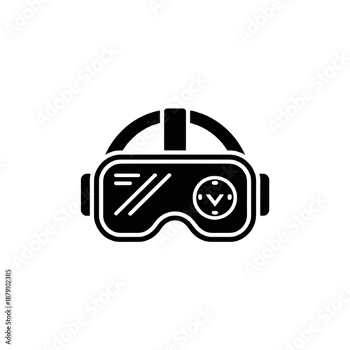 Virtual Reality Goggles Icon Design Element.