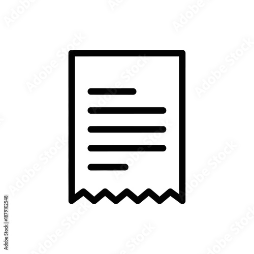Document or Contract Paper with Text, Icon, and Signature for Legal or Office Use