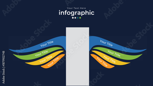 Data Visualization: An abstract infographic graphic, showcasing data in a visually appealing and organized manner, perfect for presentations.