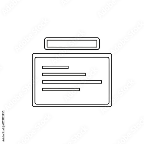Illustration of a Digital Identification Card with a Magnetic Stripe for Secure Data Storage