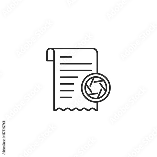 Legal Document with Magnifying Glass and Globe Illustration for Business and Law Concepts
