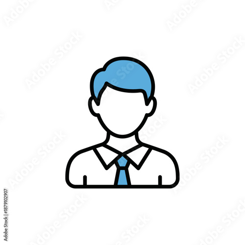Minimalist Illustration of a Businessman Avatar for Corporate and Professional Use