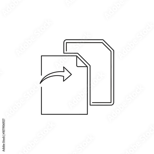 Simple Digital File Transfer Icon for Data Sharing and Connectivity