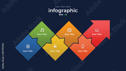 Data Visualization: An abstract infographic graphic, showcasing data in a visually appealing and organized manner, perfect for presentations.
