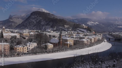 View to Left City, Salzburg, Austria, Winter