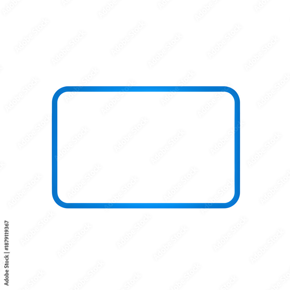 Fototapeta premium Minimal Highlight Box Outline Isolated on Transparent Background, Thin Border