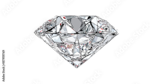Elegant Diamond Design Concept Vector with Outline on White Background