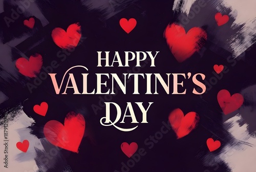 A large textured pink heart stands boldly against a dark teal Valentine background.