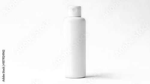White plastic cosmetic bottle with flip cap white bottle plastic bottle 1 packaging