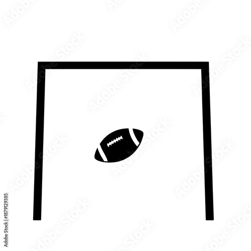 American Football Field Goal Silhouette