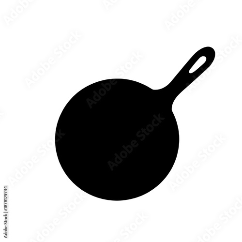 Empty Sautéing Pan Silhouette Icon