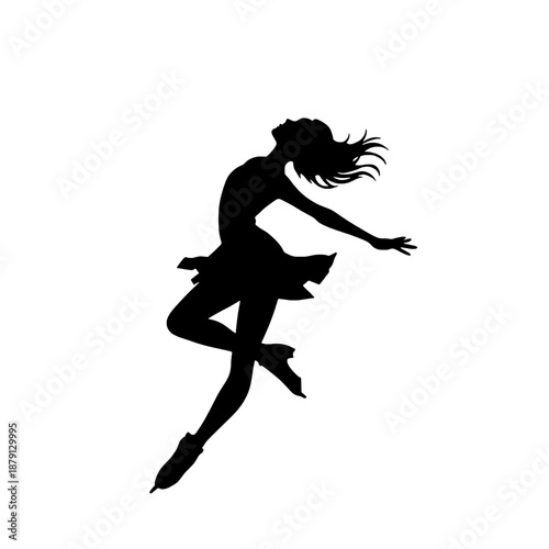 Ice Skater Arabesque Silhouette