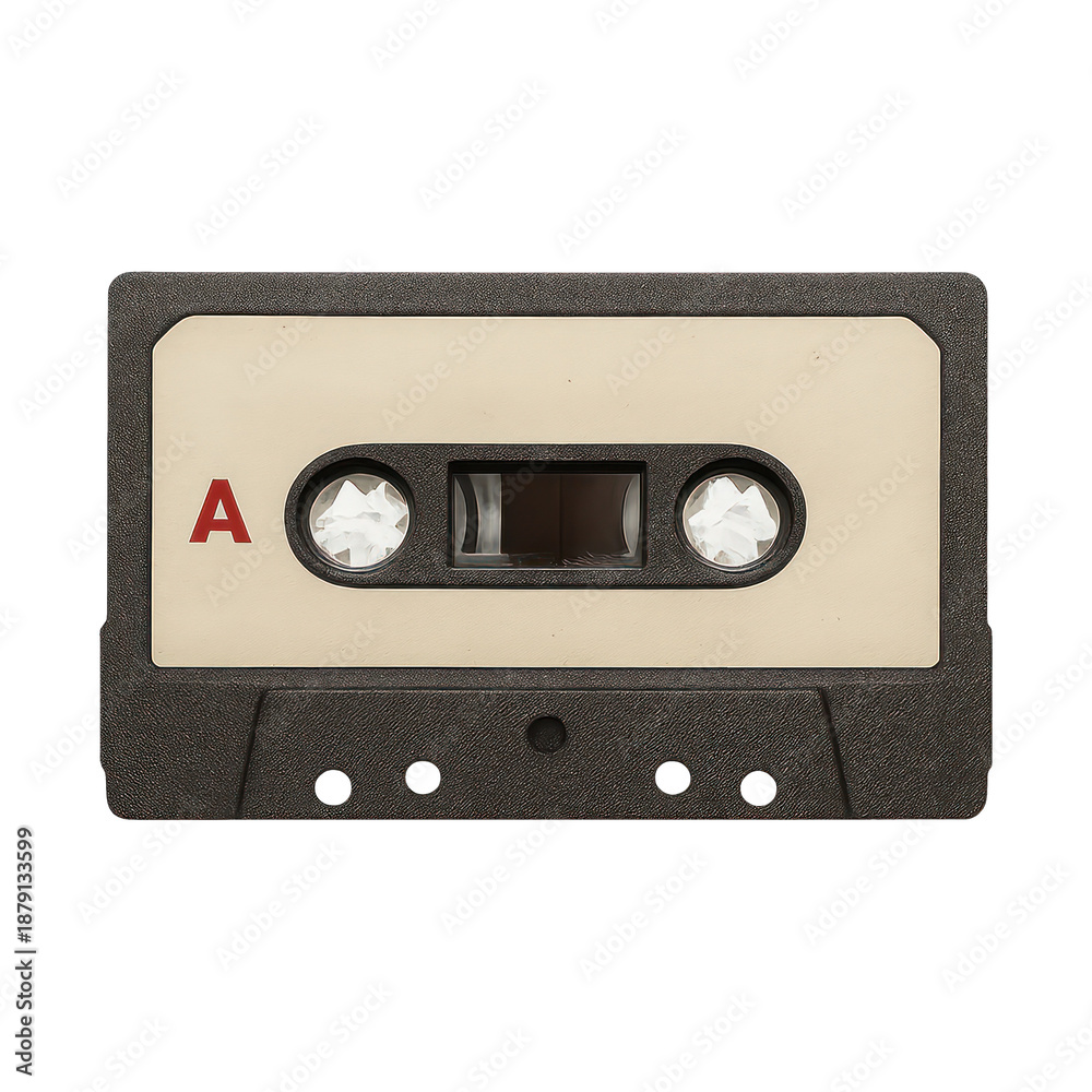 Fototapeta premium PNG Vintage cassette tape audio element.