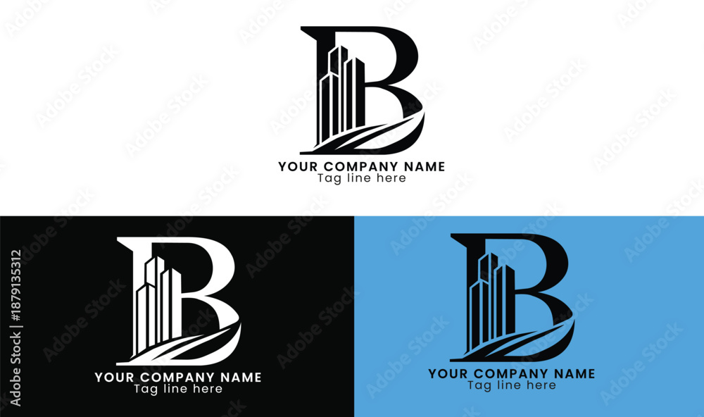 Obraz premium B real estate logo