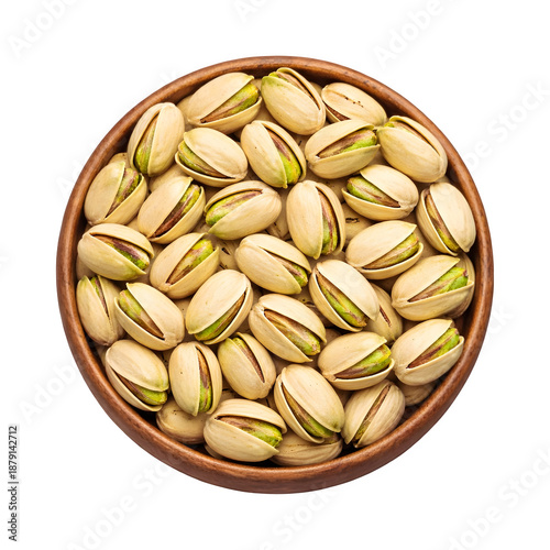 Wallpaper Mural Bowl of Pistachio Nuts Isolated on Transparent Background, Fresh Roasted Pistachios in Shell, Healthy Snack Ingredient, Top View Food Photography PNG Torontodigital.ca