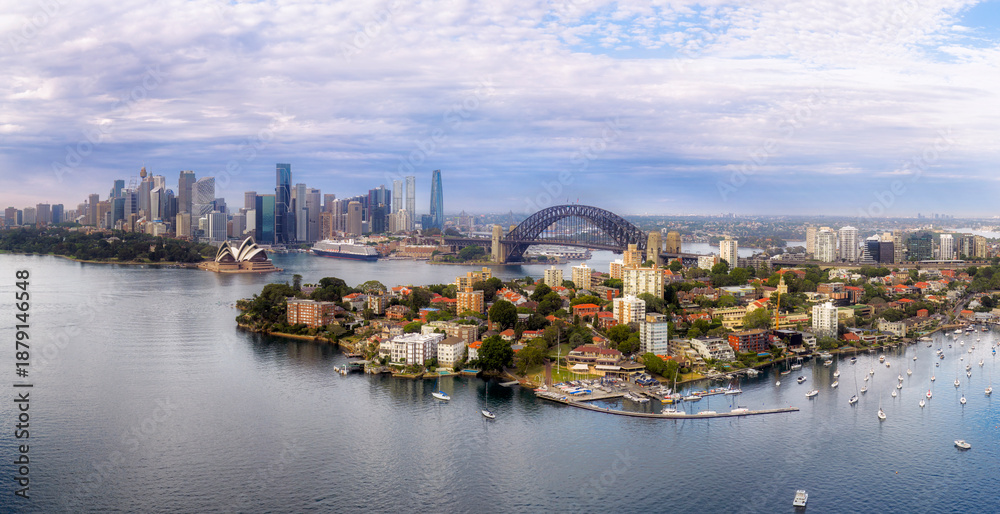 Fototapeta premium D Sydney Kurraba Kirribilli CBD pan