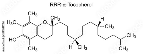 RRR-α-Tocopherol, chemical structure of RRR-α-Tocopherol, drug substance