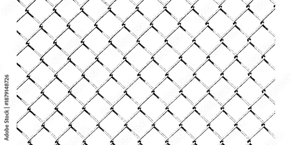 Fototapeta premium Seamless Metal Chain Link Fence Texture Vector