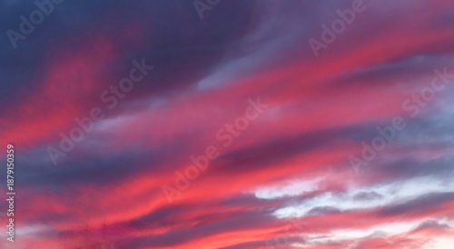 Red fiery sunset background in North Florida nature