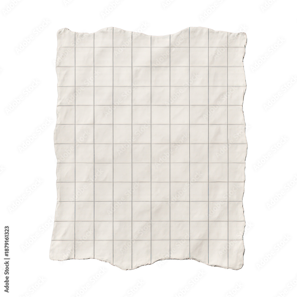 Fototapeta premium PNG Crumpled grid paper texture.