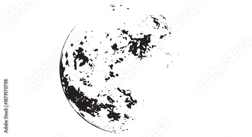 Partial view of Earth from space showing high-contrast continents and oceans.