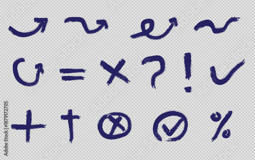 Handwritten mathematical expressions and symbols on a gray background