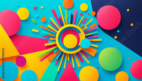 abstract geometric composit...