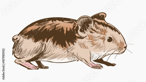 Guinea pig animal illustration vector